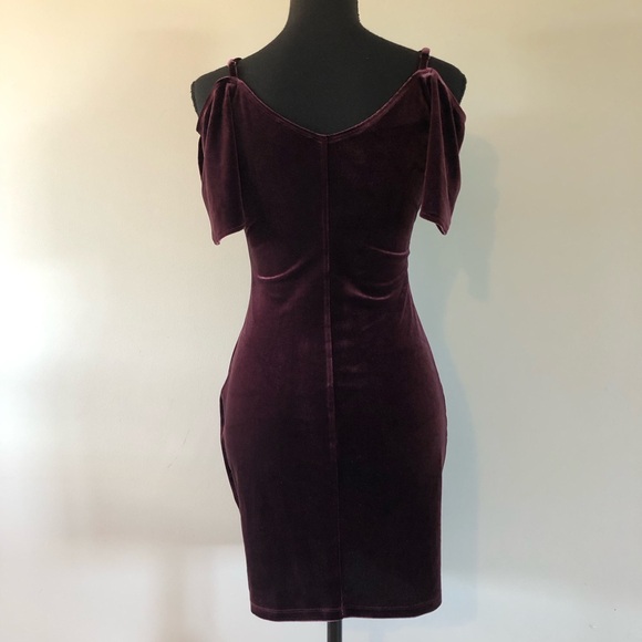 Women’s Vintage le Chateau Purple Cut Out Body con Mini Dress size S - Picture 5 of 13